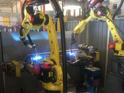 Robotic system RK754-2 with two robots Fanuc in Merefa