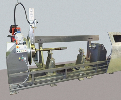 A machine AS354-5000 for metal surfacing
